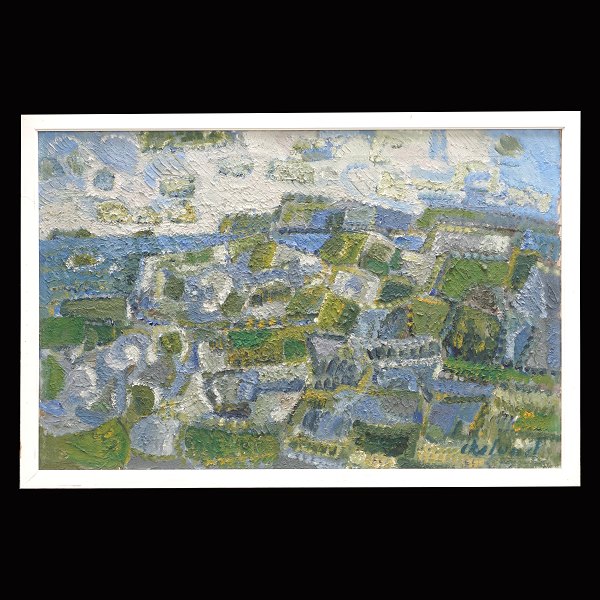 Poul Ekelund, 1921-76, oil on canvas, Landscape. Signed "Ekelund". Visible size: 
47x69cm. With frame: 52x74cm