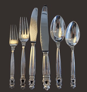 Cutlery, royal patternGeorg Jensen925 SGood conditionJohan RohdeMany parts