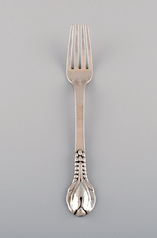 Antique Evald Nielsen Number 3 dinner fork in silver (830). Dated 1916.
