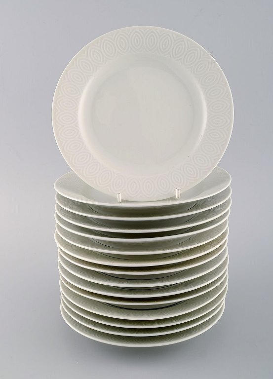 Royal Copenhagen. Salto Service, White. 15 plates. 1960s.
