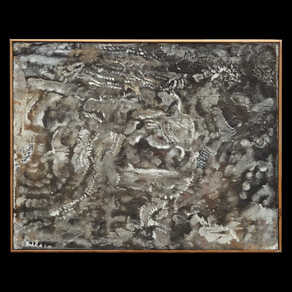 Svend Wiig Hansen, 1922-97, Öl auf Leinen. Das Gesicht II. Signiert 1961. Lichtmasse: 80x10cm. Mit Rahmen: 82x102cm