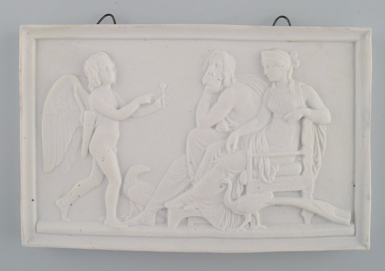 Bing and Grøndahl after Thorvaldsen. Antique biscuit wall plaque. 1870s / 80s.

