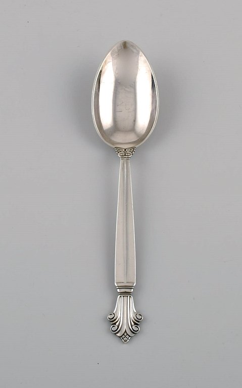 Georg Jensen Acanthus dessert spoon in sterling silver. Two pieces in stock.
