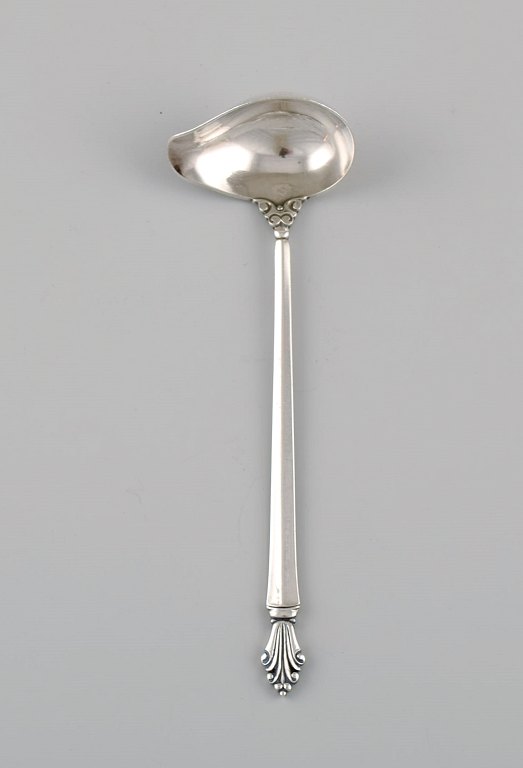 Georg Jensen Acanthus sauce spoon in sterling silver.
