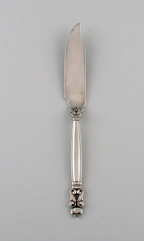 Fiskekniv i sterlingsølv. Georg Jensen stil. 1930/40