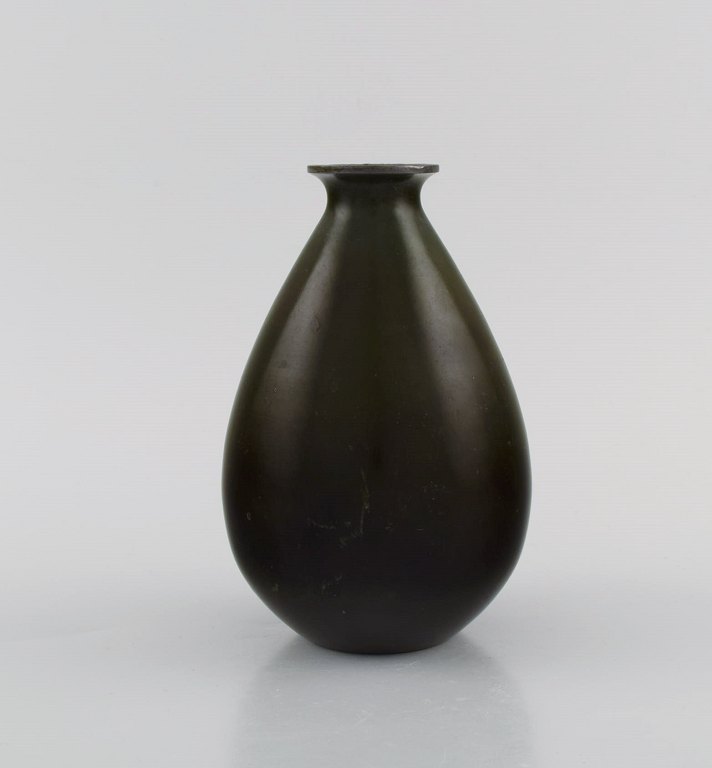 Just Andersen, Denmark. Early vase in disko metal. 1930s. Model number D1521.
