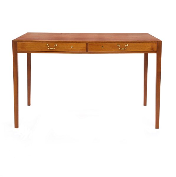 Ole Wanscher, 1903-85: Writing desk, mahogany. Produced by A J Iversen, 
Copenhagen. H: 75cm. Plate: 68x120cm