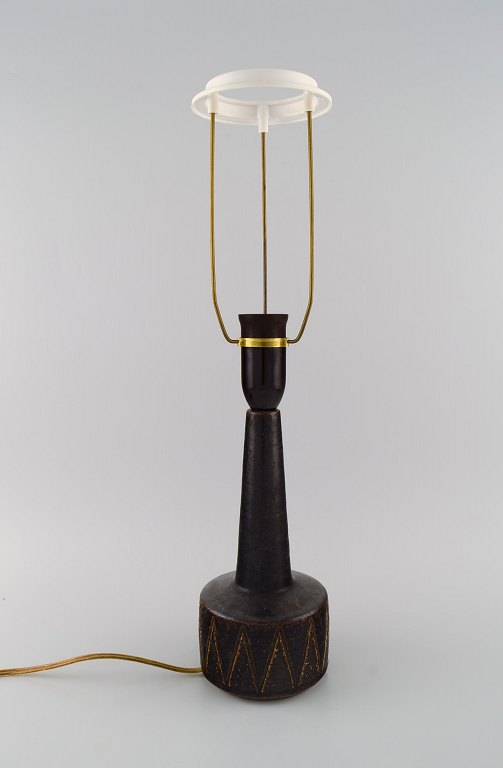 Palshus bordlampe i glaseret keramik. Dansk design, 1960