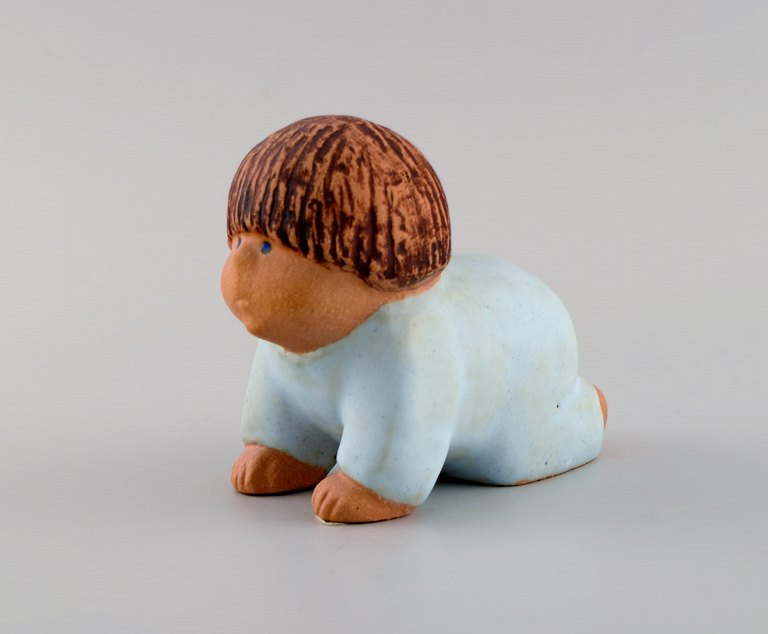 Lisa Larson for Gustavsberg. Rare figure in glazed ceramics. Baby. 1970s.
