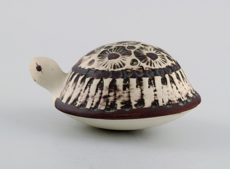 Lisa Larson for Gustavsberg. Skildpadde i glaseret keramik. 1970