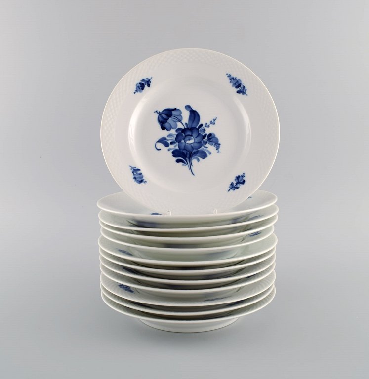 Fire Royal Copenhagen Blue Flower Braided lunch plates. Model number 10/8095.
