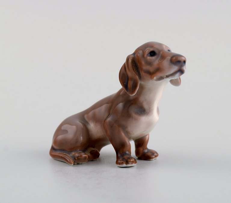 Dahl Jensen porcelain figure. Dachshund. 1920s/30s.
