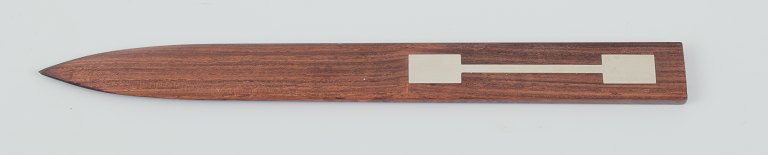 Hans Hansen. Letter knife in rosewood with silver inlay.
Danish Modern.