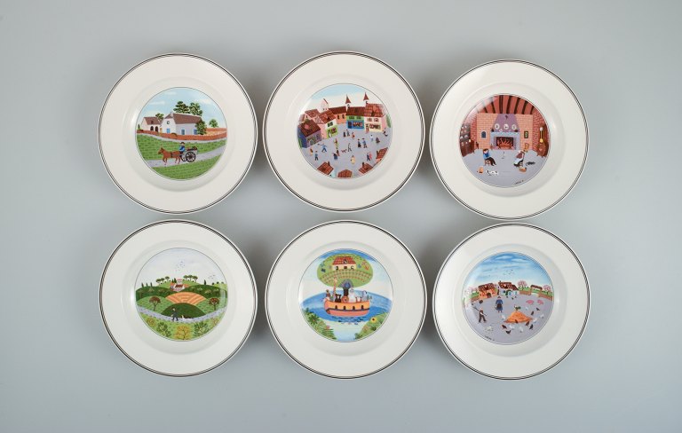 Villeroy & Boch, design Gérard Laplau.
A set of six deep porcelain plates.