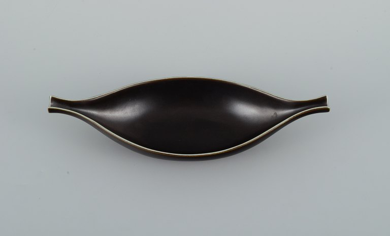 Stig Lindberg for Gustavsberg. "Pungo" ceramic bowl in black glaze.