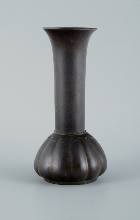 Just Andersen. Rare and early vase in disco metal.