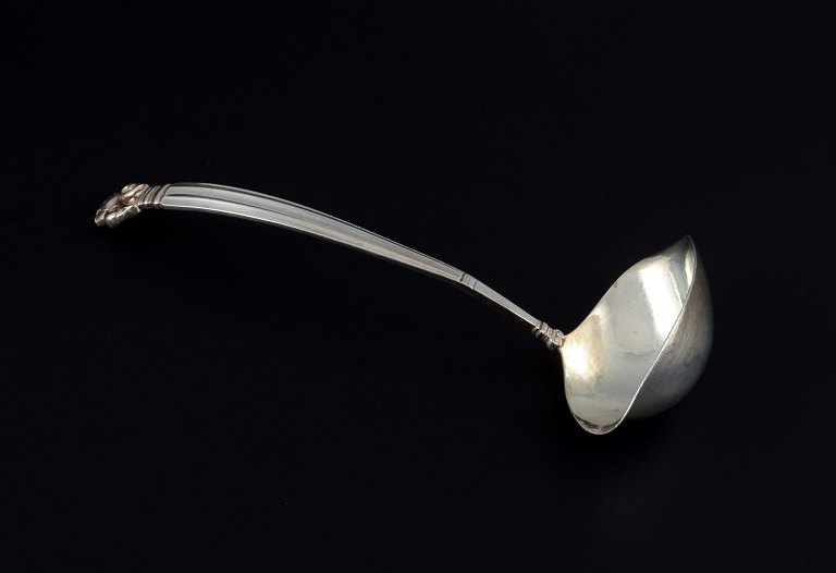 Georg Jensen, Acorn, sauce spoon in sterling silver.