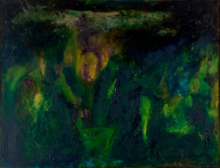 Rolf Gjedsted (1947-2022), dansk kunstner, ”Kirkegaard”, abstrakt komposition