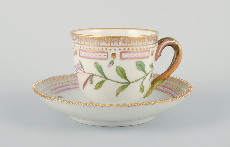 Royal Copenhagen Flora Danica coffee cup and saucer.