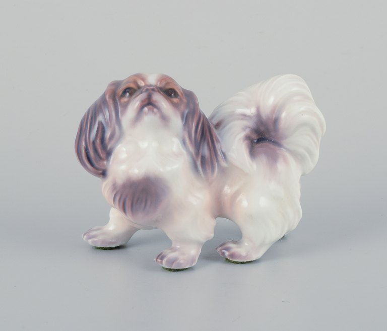 Dahl Jensen, porcelain figurine of a Pekingese dog.