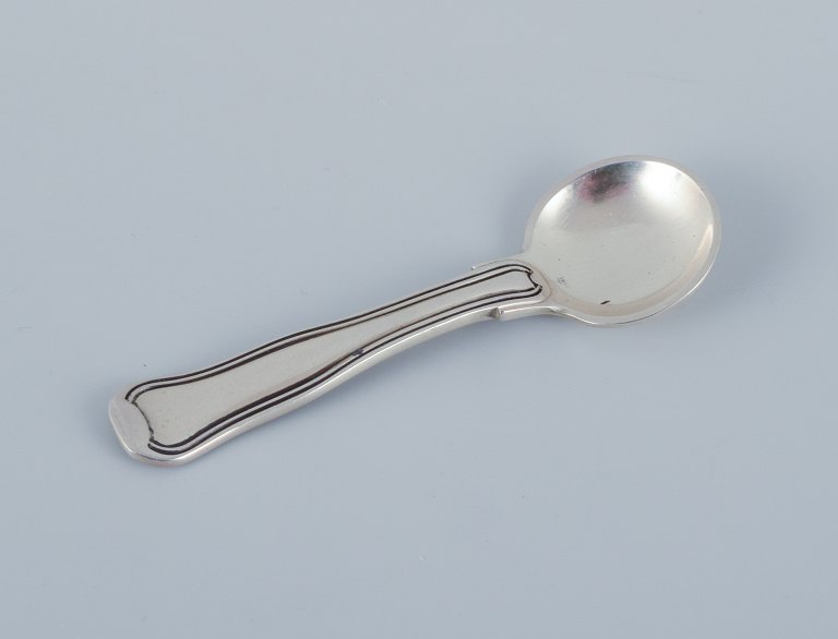 Georg Jensen Dobbeltriflet, saltske i sterlingsølv.