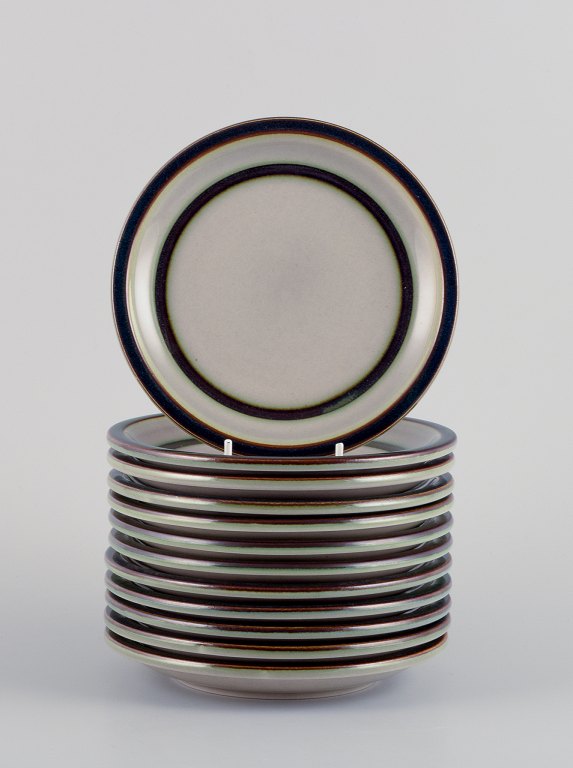 Bing & Grøndahl, "Tema", a set of ten plates in stoneware.