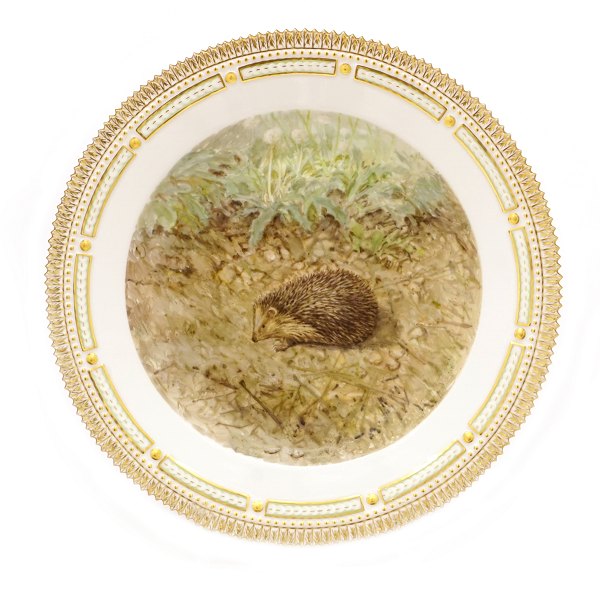 Fauna Danica plate by Royal Copenhagen 3549. "Erinacens europæus". D: 25,5cm