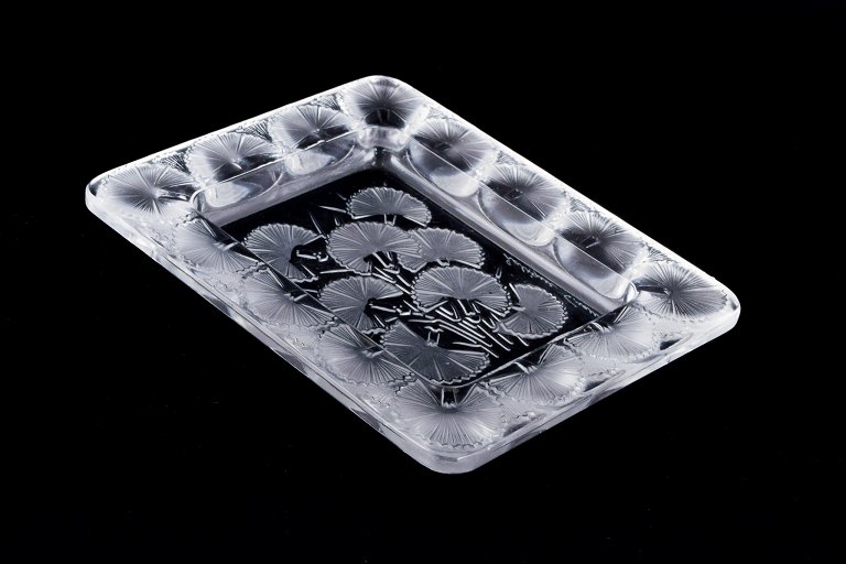 René Lalique (1860-1945), France. 
Small square dish in clear art glass.