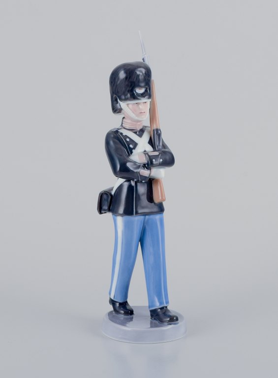 Royal Copenhagen porcelain figurine of a royal Danish guardsman.