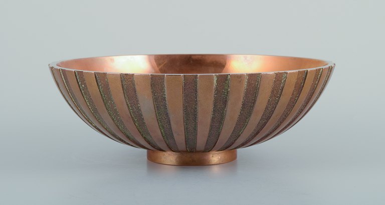 Danish design. Large "Tinos" bowl in solid bronze.