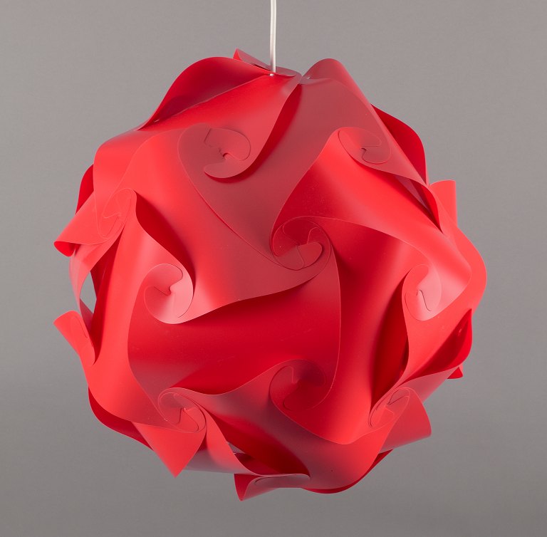 Holger Strøm, IQlight Pendant.Ceiling lamp in red plastic.
