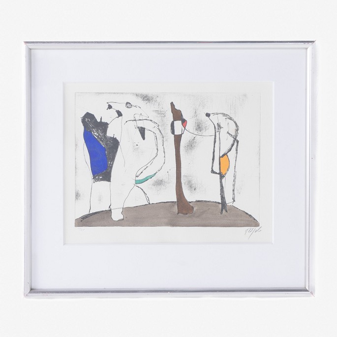 Robert Jacobsen
Hand-colored etching ring with passepartout in silver frame. Signed. 14/24.
1 pc. in stock
