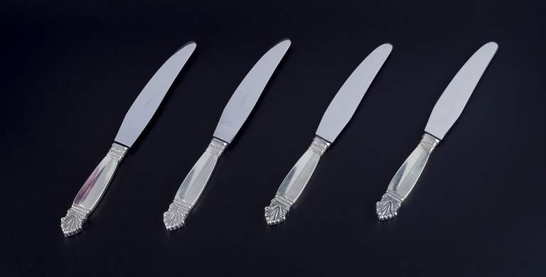 Georg Jensen "Acanthus". A set of four short-handled dinner knives.