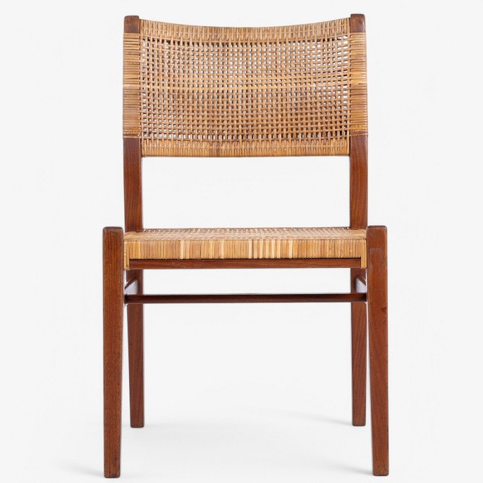 Erik Wørts / Henrik Wørts Møbelsnedkeri
Dining chair in mahogany with seat and back in patinated wicker. Designed in 
1953.
1 pc. in stock
