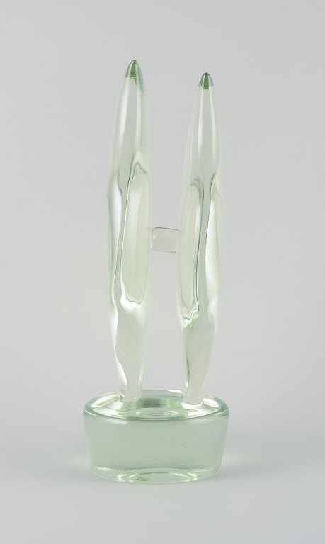 Ermanno Nason, Murano.
Stor skulptur af lysegrøn kunstglas. Organisk form.