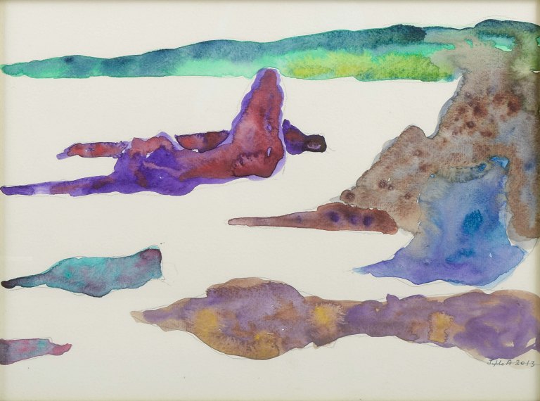 Jytte Abildstrøm (1934–2025)
Komposition, 2013.
Akvarel på papir.