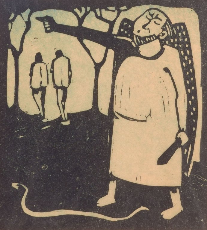 Åke Holm
Træsnit med figurkomposition.