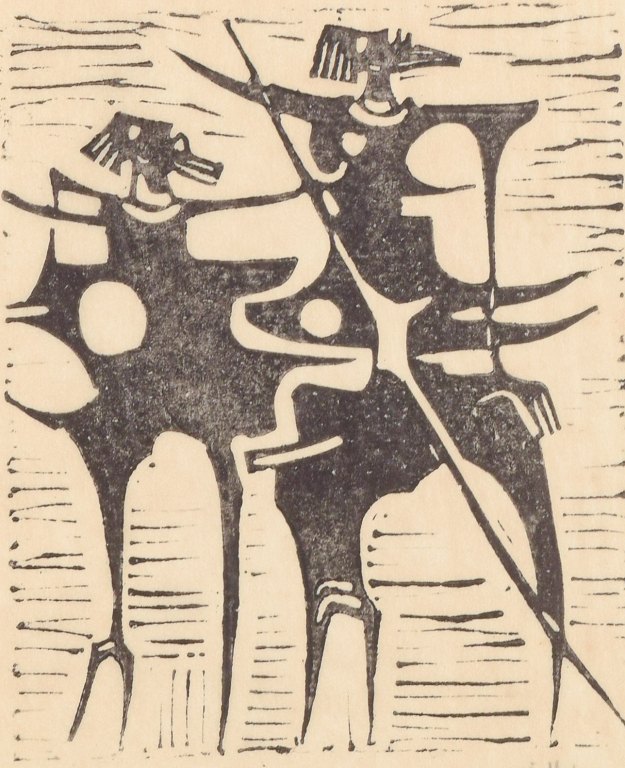 Åke Holm (1900–1980)
Abstrakt træsnit.