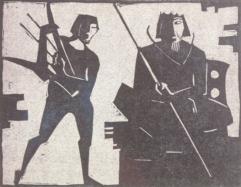 Åke Holm (1900–1980)
Komposition med to figurer (David og Saul).