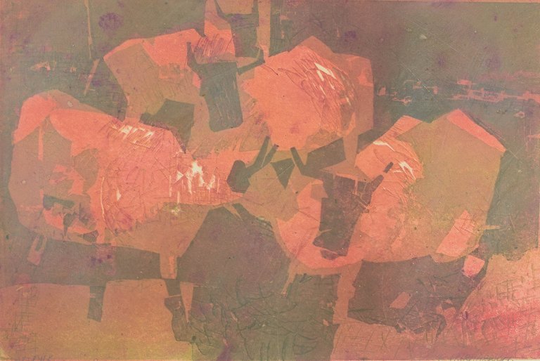 Ebbe Eberhardson (1927–2020)
Abstrakt komposition.
Særtryk, farvetryk på papir.