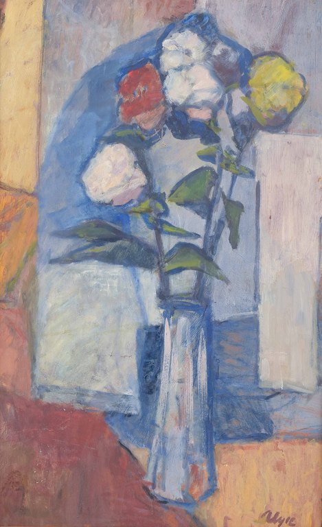 Ragnar Alyre (1894–1975)
“Rosor i vas”.
Olie på plade.
