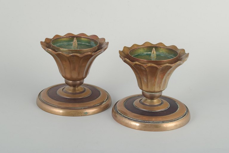 CAWA
Par lysestager i messing, Art Deco, 1940’erne.