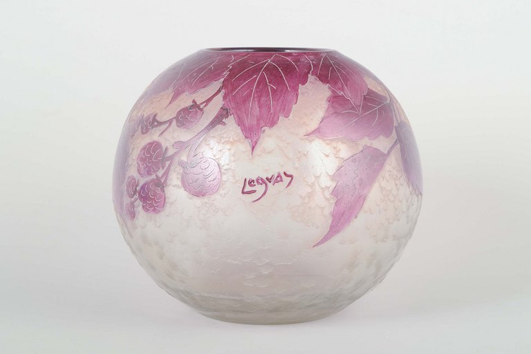 Légras, Frankrig
Art Deco kunstglasvase, 1930’erne.