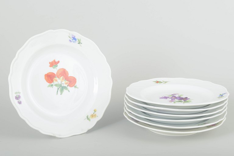 Meissen
Syv små frokosttallerkener, ca. 1930’erne.