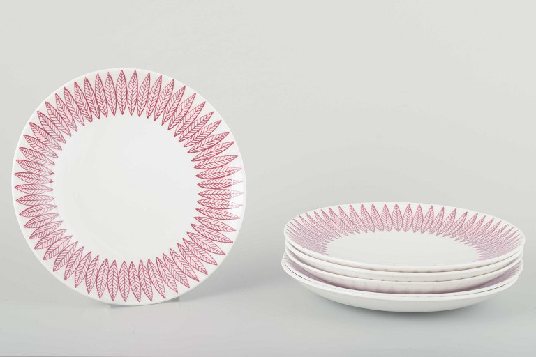 Stig Lindberg for Gustavsberg
Seks kage­tallerkener ‘Salix’, midten af 1900-tallet.