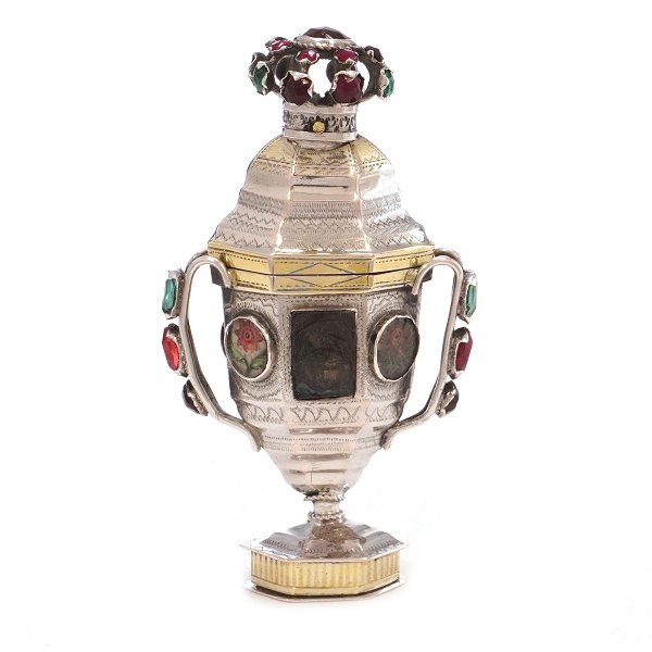 Danish silver vinaigrette circa 1820. H: 10cm