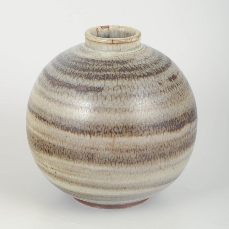 Saxbo, large stoneware vase, early mark, 1930s.