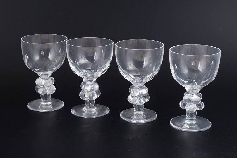 René Lalique, Clos Vougeot Bourgogneglas, sæt med 4.