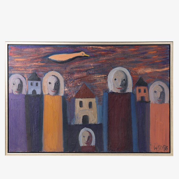 William Skotte Olsen.Olie på lærred i sølvramme. Signeret. 1996.1 stk. på lager