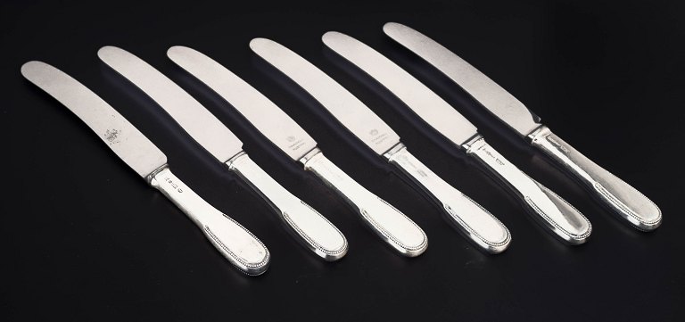 Evald Nielsen lunch knives, set of six. Model number 14